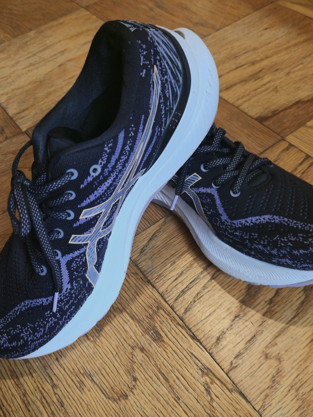 ASICS Women's Black and Purple Running Shoes